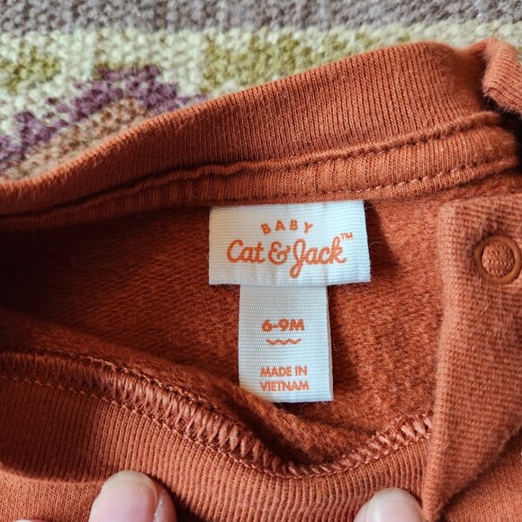 Orange polka dot sweatsuit matching set - Picture 2 of 4